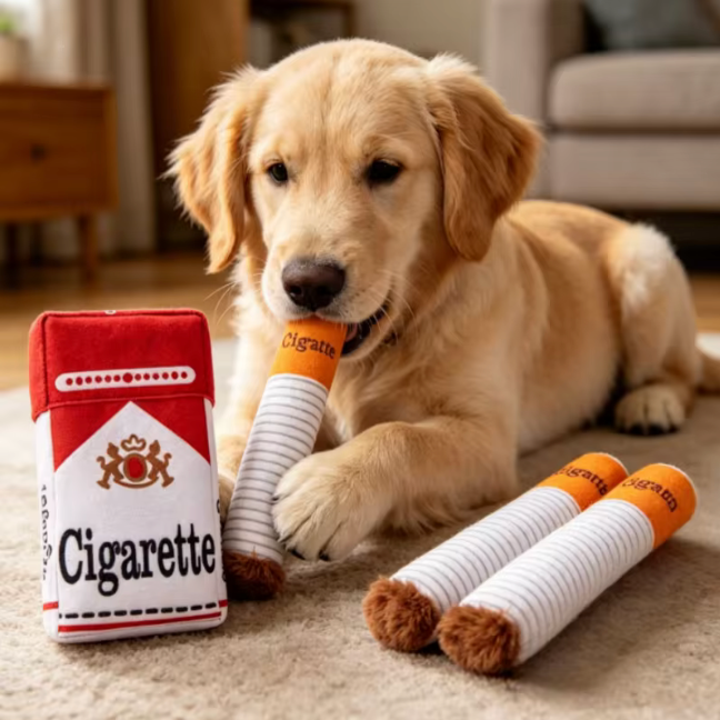 Pack of Cigarettes Dog Toy